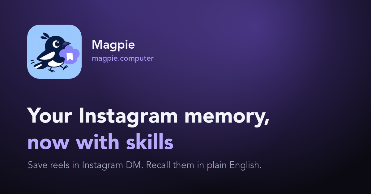 Magpie — 官网预览图
